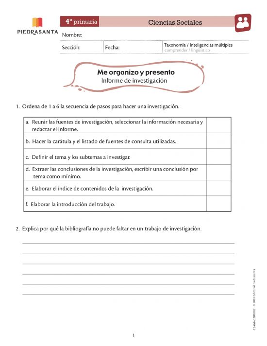 Me organizo y presento