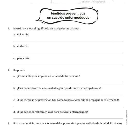 Medidas preventivas en caso de enfermedades
