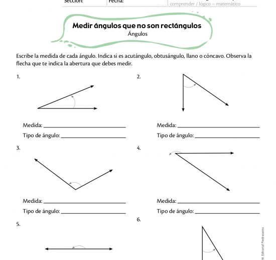 Medir ángulos que nos son rectángulos