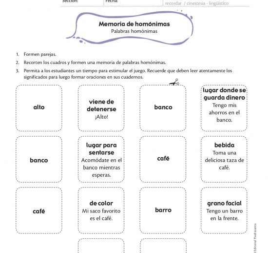 Memoria de homónimos
