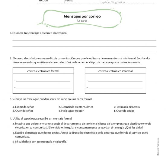 Mensajes por correo