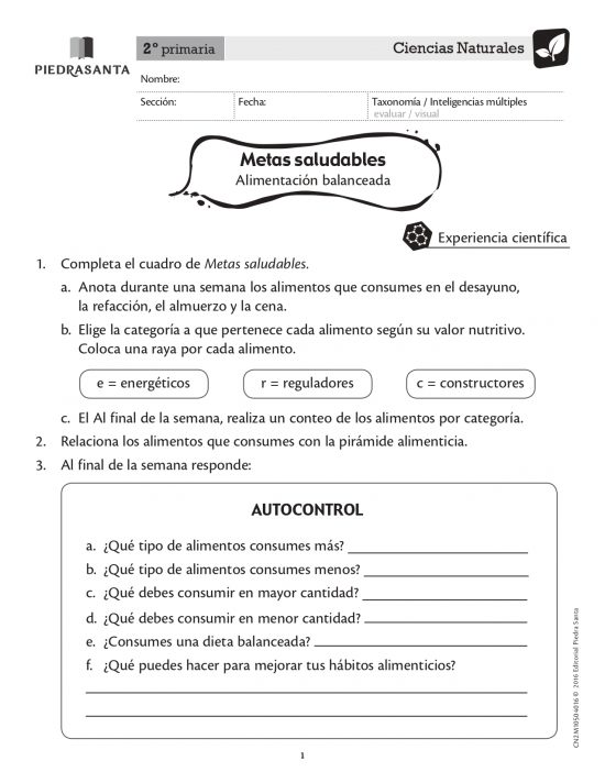 Metas saludables