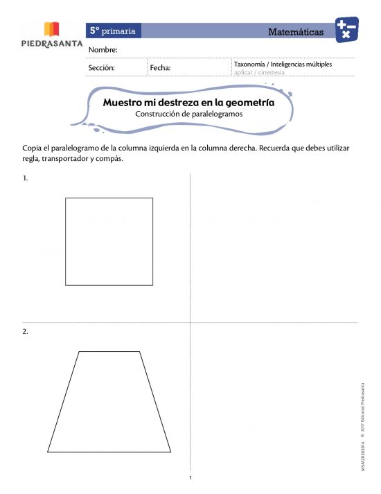 Muestro mi destreza en la geometría