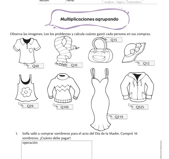 Multiplicaciones agrupando