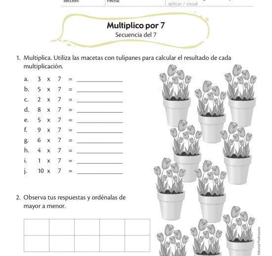 Multiplico por 7