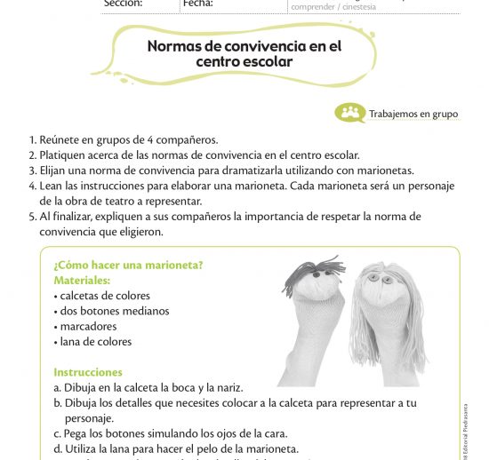 Normas de convivencia en el centro escolar