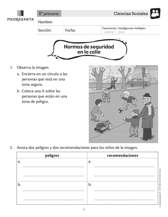 Normas de seguridad en la calle