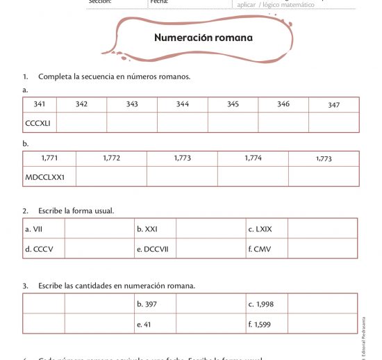 Numeración romana
