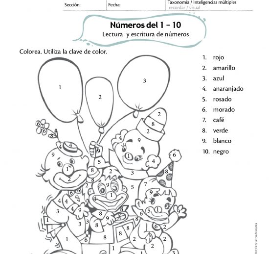 Números del 1 - 10