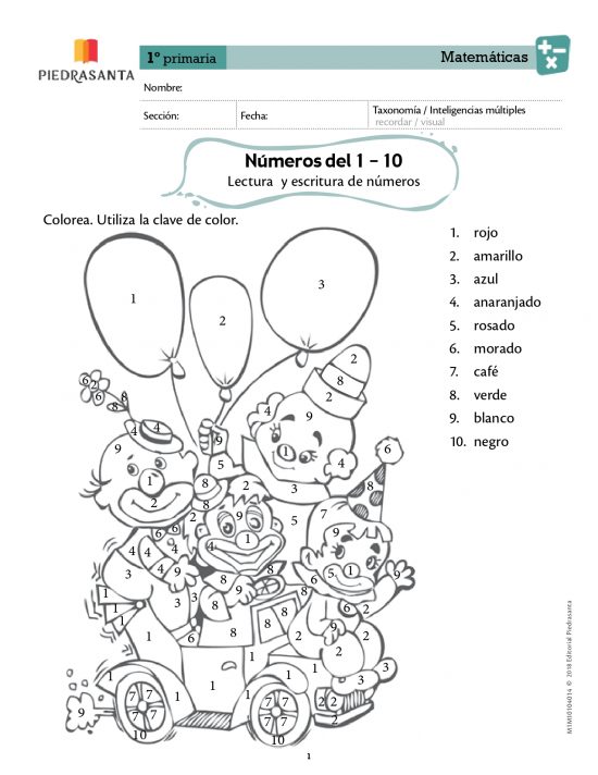 Números del 1 - 10