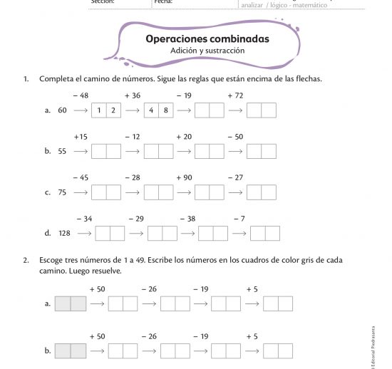 Operaciones combinadas
