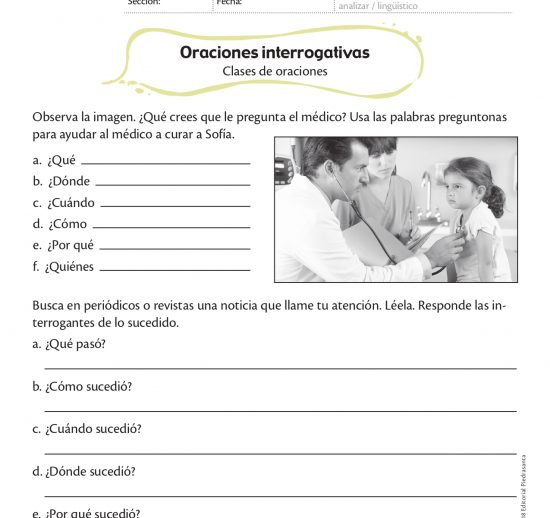 Oraciones interrogativas