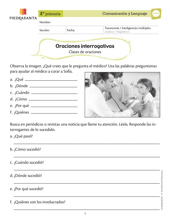 Oraciones interrogativas