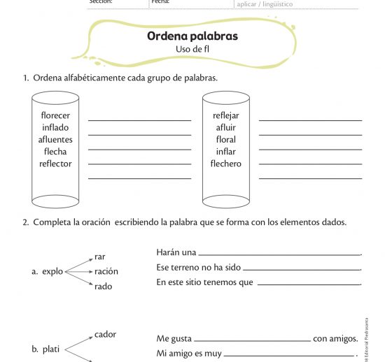 Ordena palabras