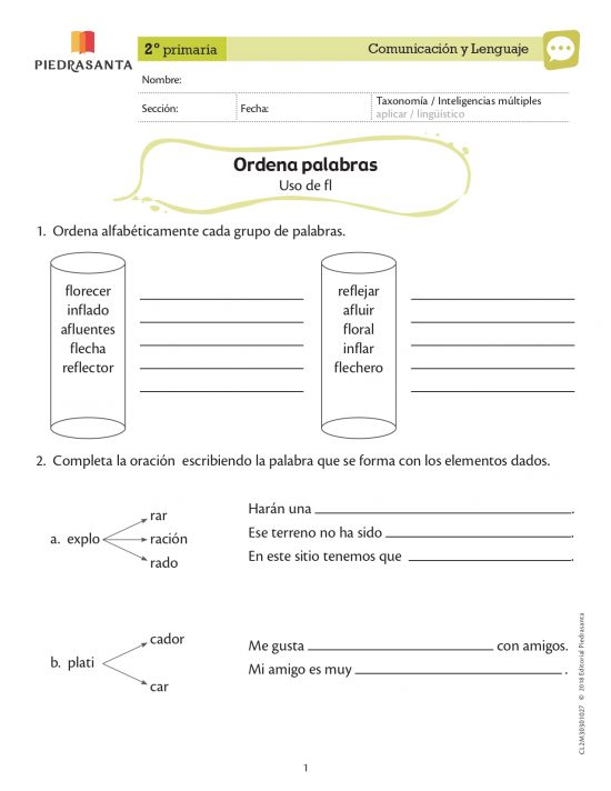 Ordena palabras
