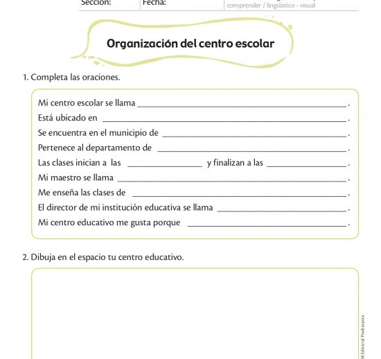 Organización del centro escolar