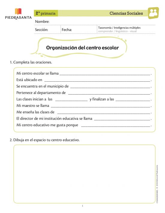 Organización del centro escolar