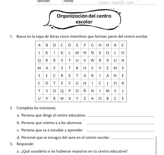 Organización del centro escolar