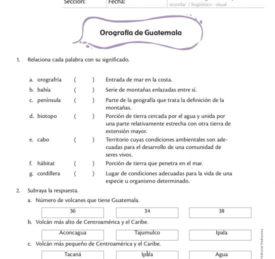 Orografía de Guatemala