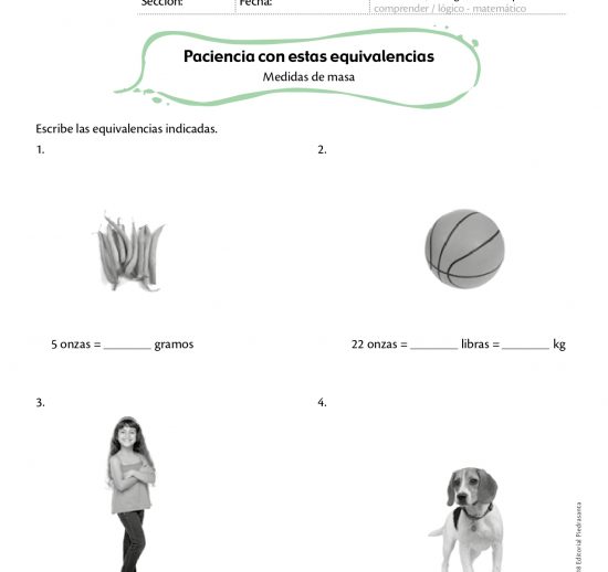 Paciencia con estas equivalencias