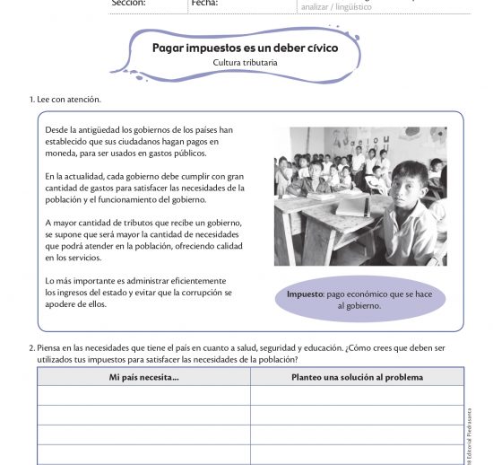 Pagar impuestos es un deber cívico