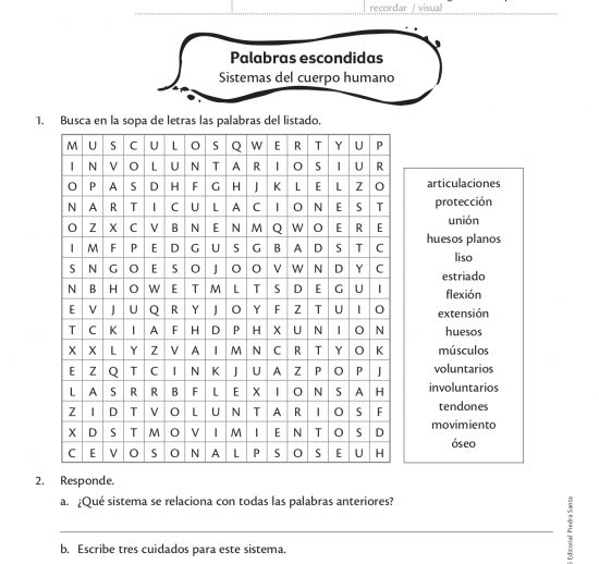Palabras escondidas