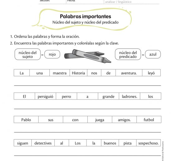 Palabras importantes