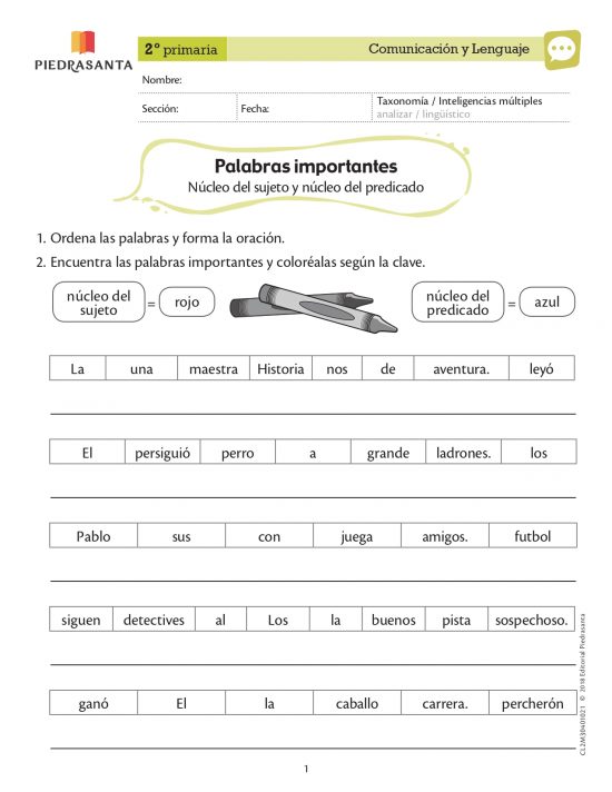 Palabras importantes