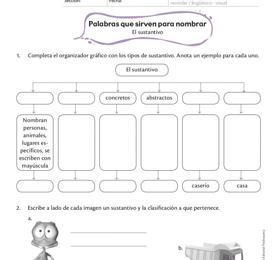 Palabras que sirven para nombrar