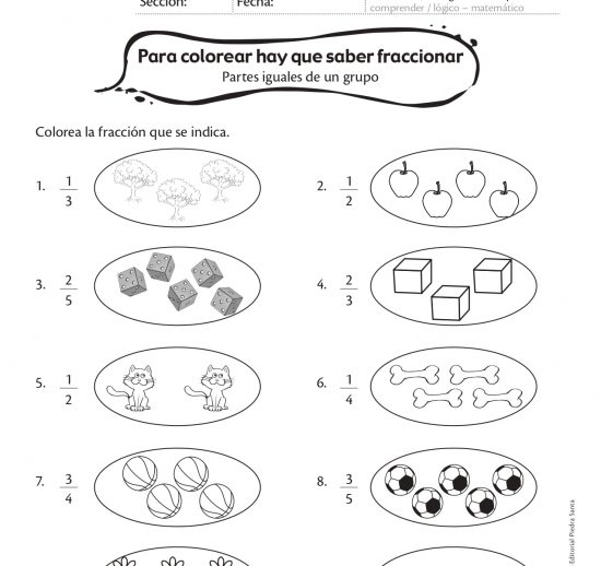 Para colorear hay que saber fraccionar