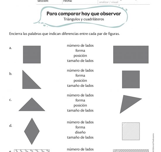 Para comparar hay que observar