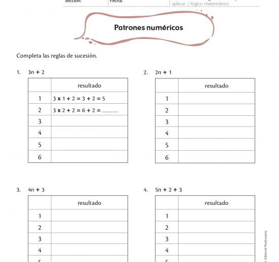 Patrones numéricos