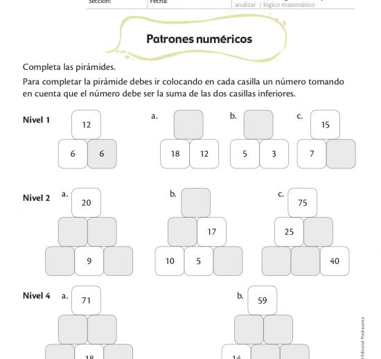 Patrones numéricos