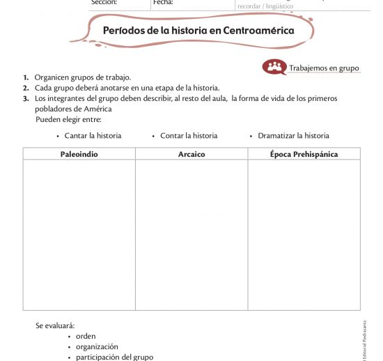 Períodos de la historia en Centroamérica
