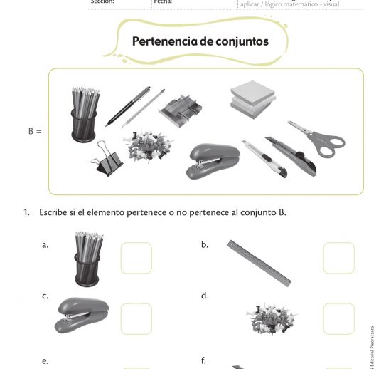 Pertenencia de conjuntos