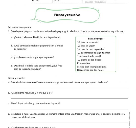 Piensa y resuelve
