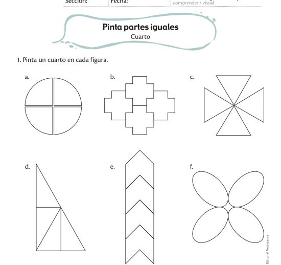 Pinta partes iguales