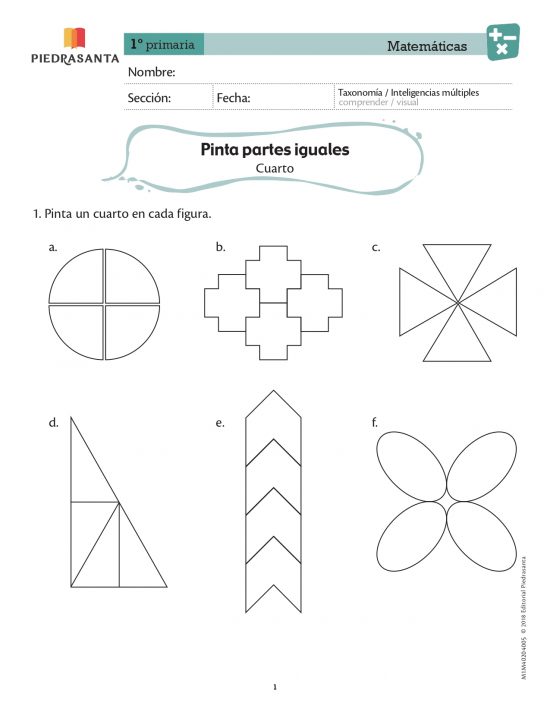 Pinta partes iguales