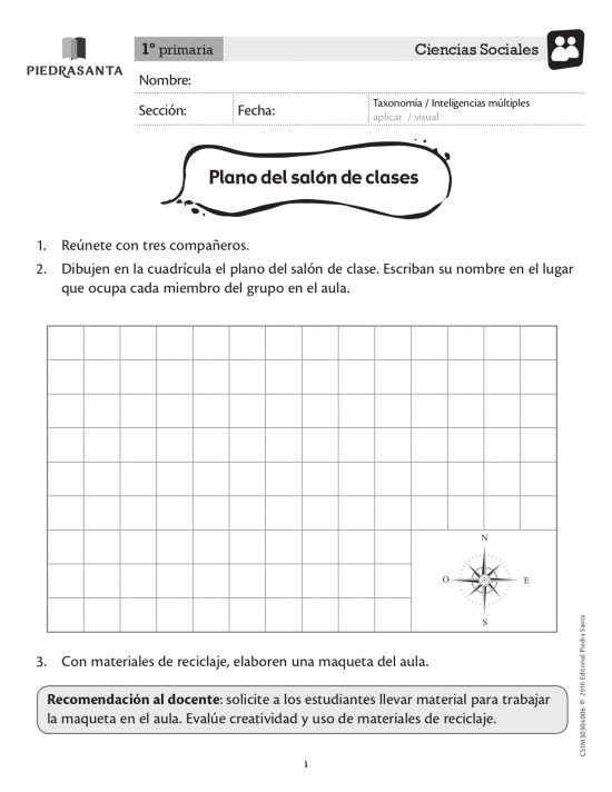 Plano del salón de clases