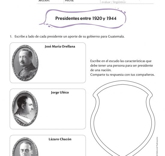 Presidentes entre 1920 y 1944