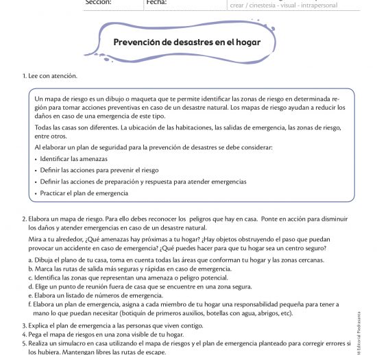 Prevención de desastres en el hogar