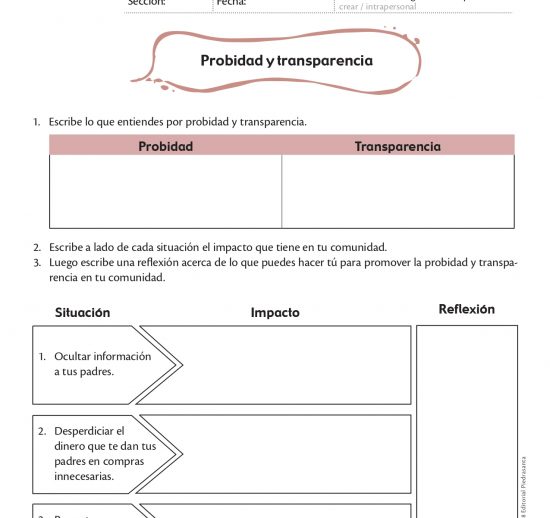 Probidad y transparencia