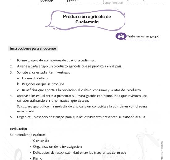 Producción agrícola de Guatemala