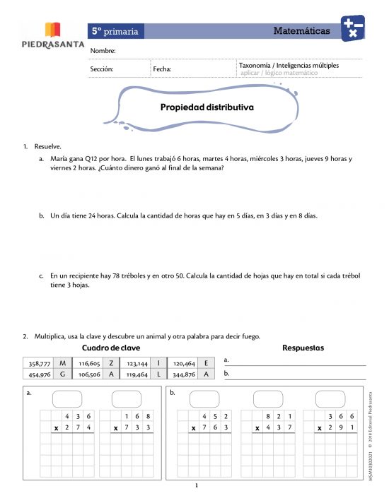 Propiedad distributiva