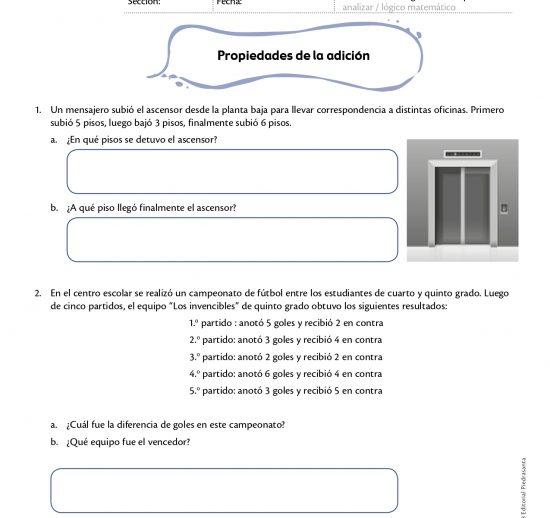 Propiedades de la adición