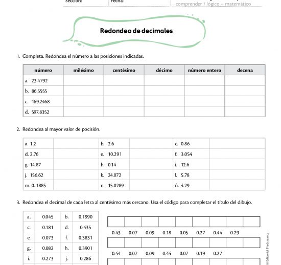 Redondeo de decimales