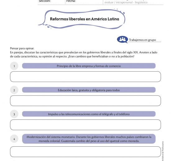 Reformas liberales en America Latina