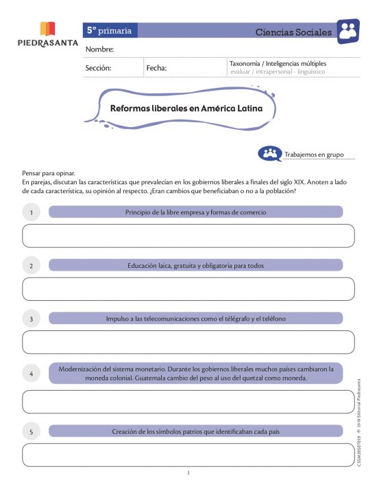 Reformas liberales en America Latina