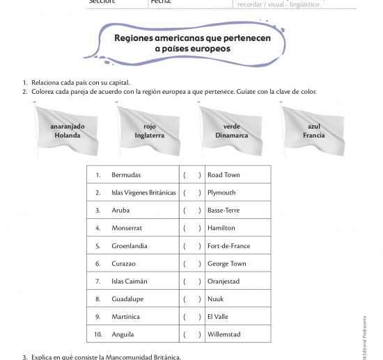 Regiones americanas que pertenecen a países europeos