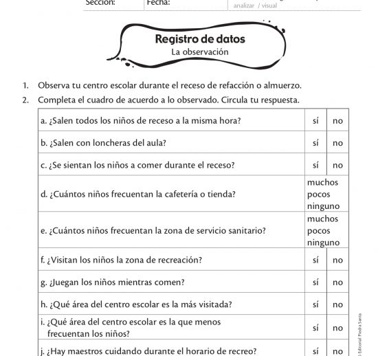 Registro de datos